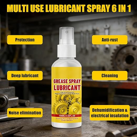 2Pcs Anti-Rust Lubricant Spray & Rust Remover, Rust Remover Spray for Metal, Multi-Purpose Fast-Acting Powder Remover Sprays for Vehicles, Tools, Chains