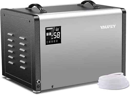Yaufey 158 Pints Commercial Dehumidifier with Pump and Drain Hose for Crawlspace, Basements, Industrial Space, large room for Space up to 7500 Sq. Ft. - Auto Defrost, 5-Year Quality Coverage