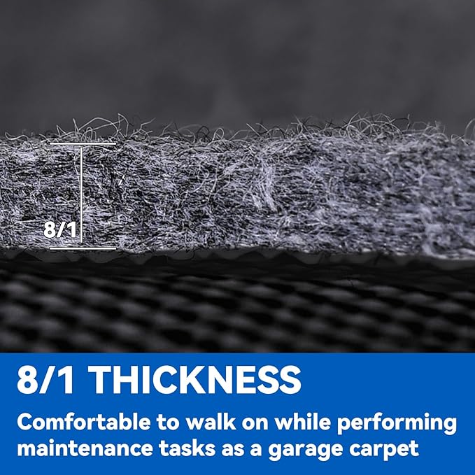 Extra Large Garage Floor Mat 8.8 x 22 Ft - Waterproof Parking Mats, Anti-Slip Backing Oil Absorbent Surface, Reusable Washable Floor Protector for Garage, Driveway, Workshop, SUV