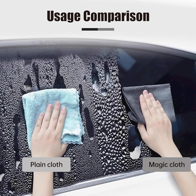 2026 New Thickened Magic Cleaning Cloth, Upgrade Reuseable Streak Free Microfiber Cloth Magic Fiber Microfiber Cleaning Cloth, Multipurpose Miracle Rags for Kitchen,Window,Glass,Cars (15pcs, 12x12 in)