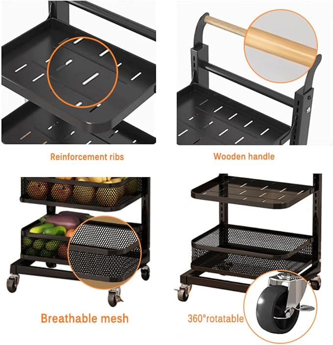 Black Pan Storage Stand for Kitchen Drawers with Free Standing Cupboard nizers Pot Holder and Shelves White (4 Boards 1 Basket)