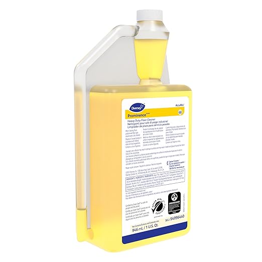 Diversey 94996440 Prominence Heavy Duty Floor Cleaner, Commercial Strength No Rinse Formula with Citrus Scent, AccuMix Liquid Concentrate, 32-Ounce (Pack of 6)