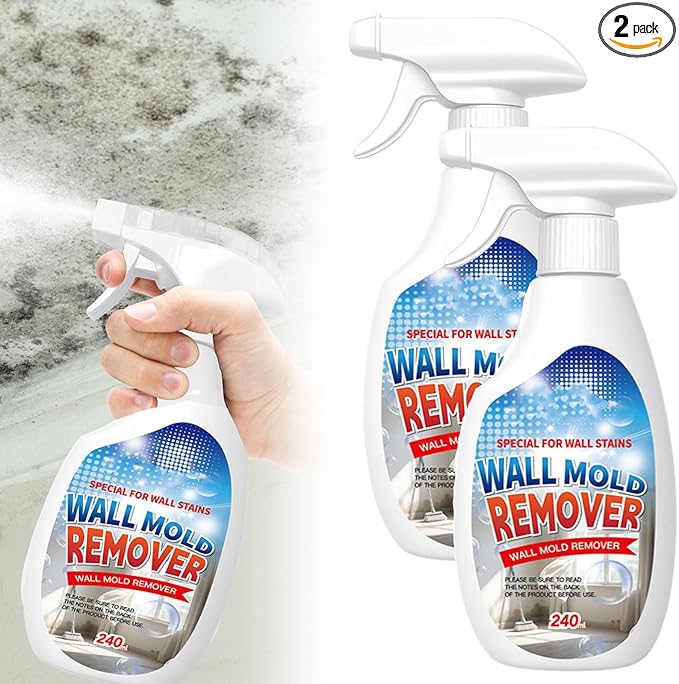 8.46 Fl.Oz Wall Cleaner Spray, Highly Effective Removal Spray, Wall Cleaner for Painted Walls, Wood, Tile, Fabric, Bathrooms, Kitchens, Long-Term Protection (2PCS)