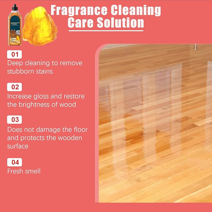 XIRUJNFD 5 in 1 Floor Cleaner, Fragrance Cleaning Care Solution, for Wood Floor, Marble Floor, Wooden Furniture-Long Lasting Fragrance (3)