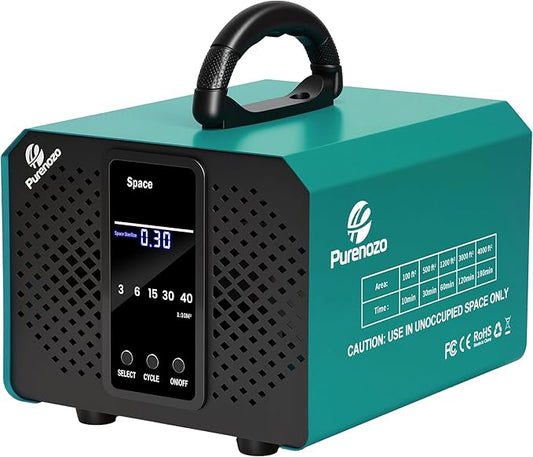 Smart Ozone Generator 180,000 mg/h Ozone Machine with Digital Timer & Dual Mode, Ozone Odor Eliminator for Cars, Home, Basements, Rooms, Kitchens, Smoke, Pet, Farm, Musty Smells
