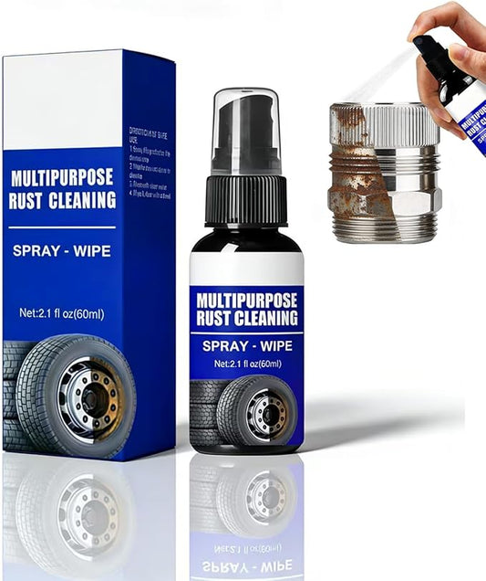 Rust Remover Spray - Professional Instant Metal Derusting & Cleaning Spray, Neutral Formula for Car Wheels, Chrome, Stainless Steel & Household Appliances