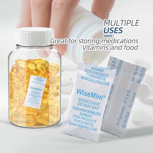 Wisesorb Silica Gel Packets, 0.5 Gram 22000 Silica Packets, Food Grade Dessicant, Dessicant Packs, Silica Gel for Food, Moisture Packets for Food Storage