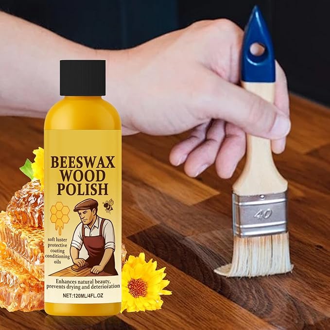 Natural Wood Polished, Gentle Exterior Shine Restorer, 250ml Floor Cleaner with Plant Formula, Harmless Oil, Furniture Care with Smooth Polished, Wood Cleaner for Home Interior