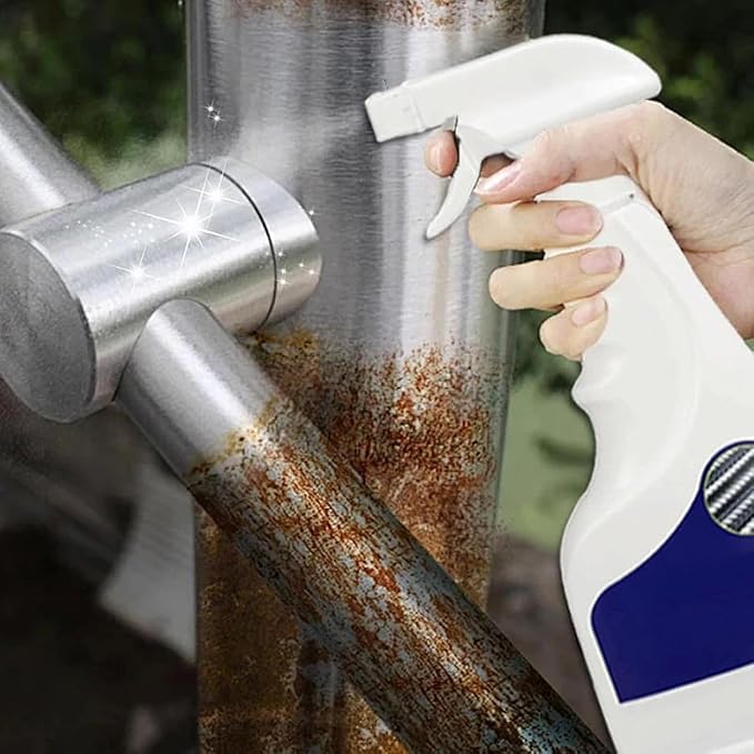 120 ML/4 Oz Removedor de Oxido Altamente Concentrado, Highly Concentrated Steel Rust Remover for Steel & Iron, Multi-Purpose Anti-Rust Spray for Car, Tools & Home, Permanent Metal Protection (1pc)