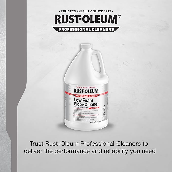 Rust-Oleum Professional Cleaners Low Foam Floor Cleaner | 1 Gallon (128 oz) | Professional Strength Concentrate | Lemon Scent | 4 Pack