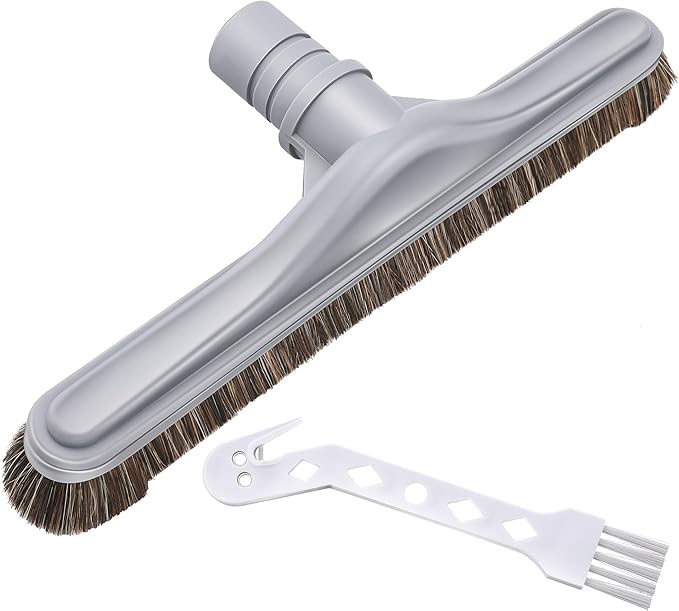 Replacement Floor Tool Compatible with Proteam E-Z Glide Backpack Vacuums 10 QT & 6 QT, Upgraded 14" Hard Surface Floor Tool for Commercial Cleaner Cleaning Brush(Horse Hair Brush,Gray)