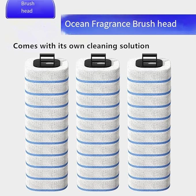 Toilet Brush System with 40 Count Refills, Toilet Holder Bowl Wand Brush Cleaning Kit & Replacement Cleaner Refill Pads (40pcs Blue Ocean Refills)
