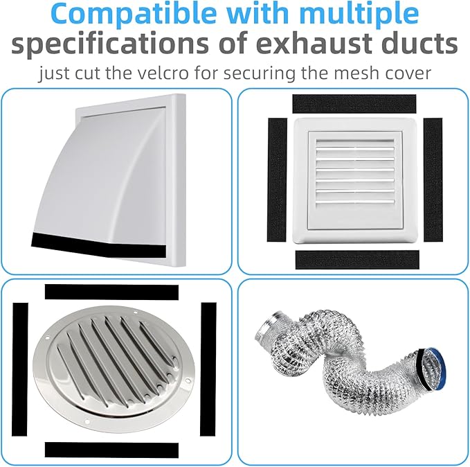 Dryer Lint Catcher 3-Pack: Reusable Outdoor Lint Trap for Dryer Ventilation with Sticky Strips - Lint Collector for Dryer to Enhance Efficiency