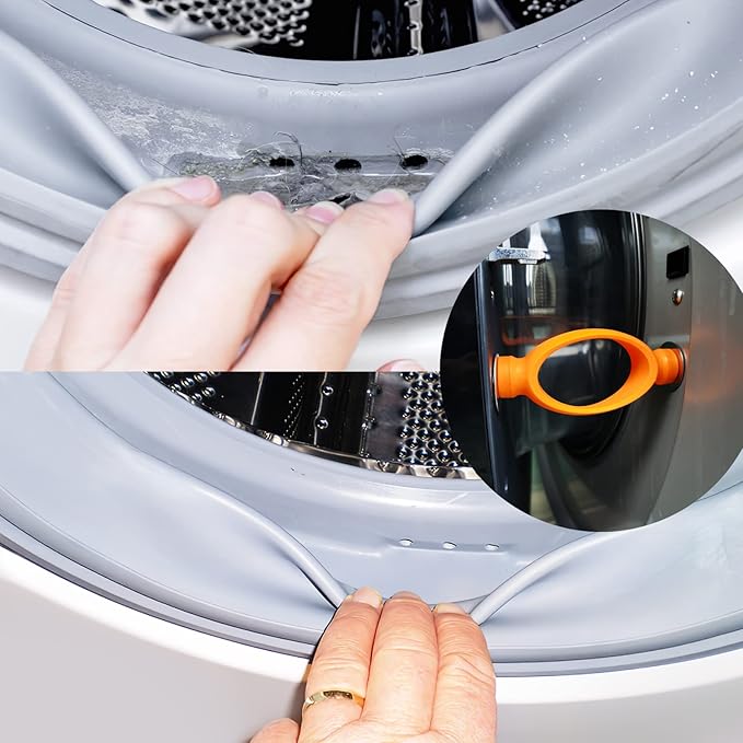 washing machine door prop,prevent holdy moldy Helps your Washer Dry Properly to Prevent Odors (dark grey) (ORANGE)