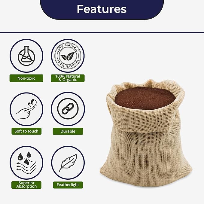 CocoCleanerPro UBICON 100% Coconut Coir Spill Absorbent for Oil, Grease, Paint & Pet Messes | Natural, Non-Toxic Sweeping Compound for Garage, Shop, Kitchen | Dust-Free, No Residue Cleanup