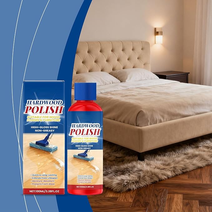 Hardwood Floor - Wood Restore Cleaner, Natural Floor Liquid with Shine Formula, 100ml with Easy Apply, Wood for Bedroom Entryway Living Room, Apartment Cabinet for Table