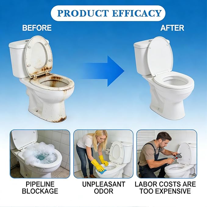 Foaming Toilet Bowl Cleaner | 2026 Advanced Formula for Deep Cleaning | Universal Use for Toolets & Squatting Pans | Easy Application, Fresh Scent