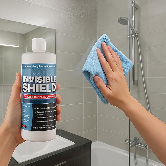 Unelko Invisible Shield Glass and Surface Coating 32oz, Liquid Glass Protection Coating for Mirrors, Tiles, Windshields, Solar Panels, and More, Glass Surface Protector and Sealant Spray