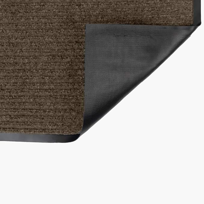 Notrax 109 Brush Step Carpeted Indoor/Outdoor Entrance Mat for Home or Office, 4' X 8', Absorbent Slip Resistant Heavy Duty Entry Mat, Brown, 109S0048BR
