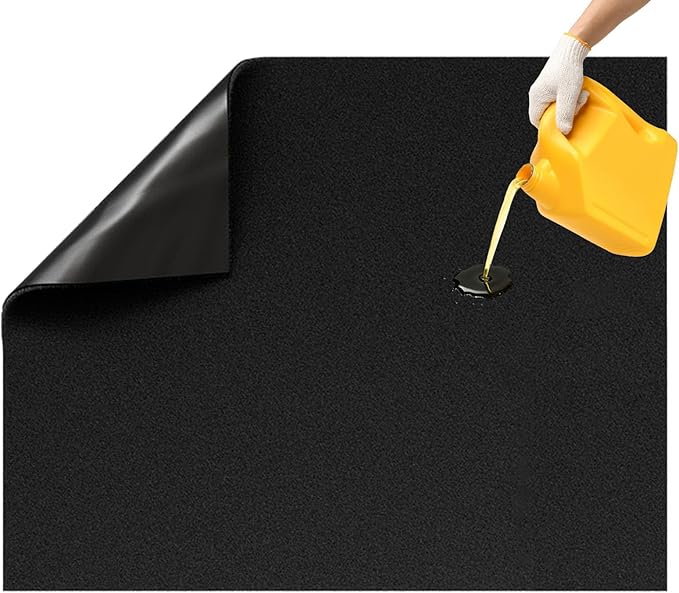 No Seepage Garage Floor Mat (29" x 36"), Trimmable Oil Spill Mat for Under Car, Multi-Purpose Mat Stops Spills, Drips & Stains