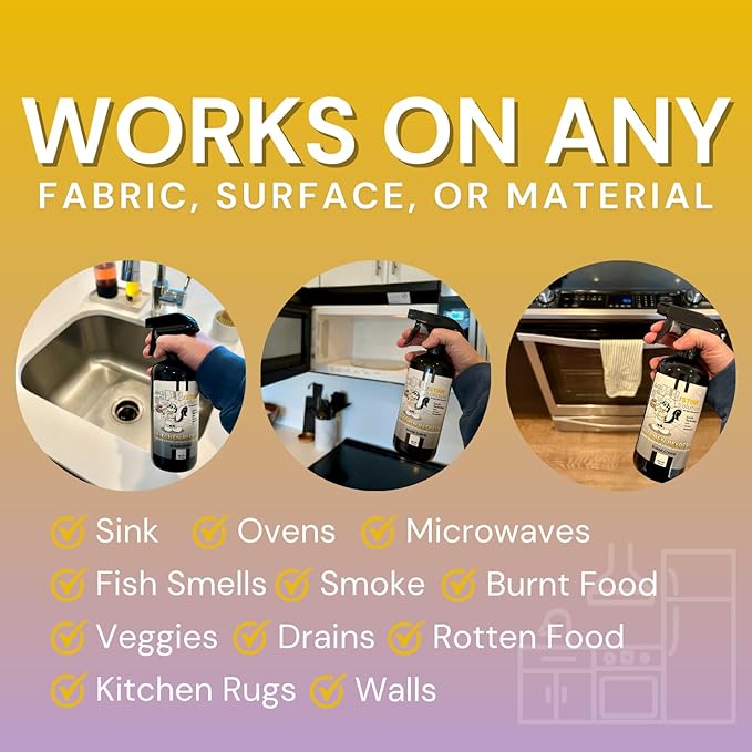 The Stink Solution Kitchen Odor Eliminator For Strong Odor: Garbage Can & Refrigerator Deodorizer, Cooking & Trash Smell Remover 1 16 oz Bottle (Sugar Cookie Scent)
