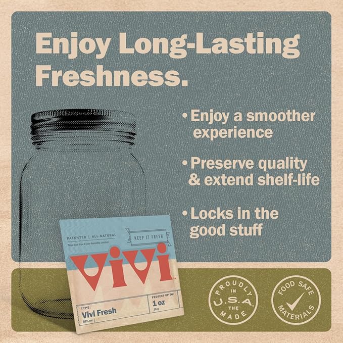 Vivi Fresh 5 LB Humidity Control Pack | Individually Wrapped | For All Airtight Storage Containers, Store Longer and Preserve Freshness | Made in the USA by Boveda