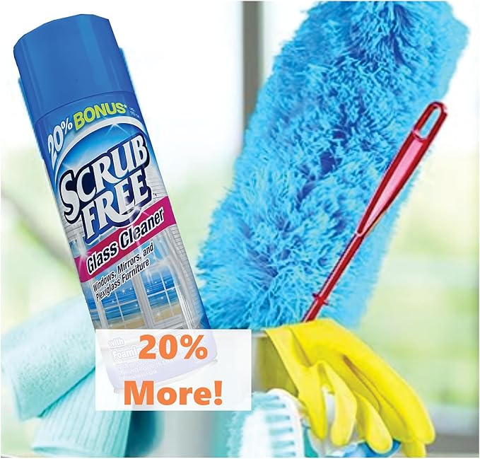 All in One Glass Cleaner Scrub Free - For Windows, Mirrors and Plexiglass Furniture - (3) 12 oz Cans - with Foaming Action The best way to clean glasses. Take yours!