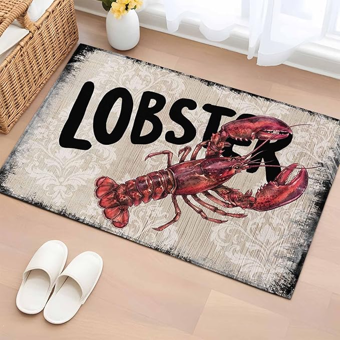 Nautical Ocean Wood Texture Entryway Rug 2'x3', Small Area Rug Non-Slip Front Door Mat Washable Floor Carpet for Indoor Entrance Kitchen Bathroom