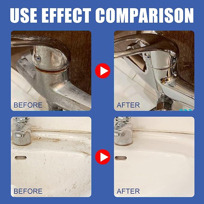 Bathroom Descaler Foam Cleaner Spray - Powerful Stain & Limescale Remover, All-Purpose No-Scrub Bubble Foam for Shower Glass, Sink, Toilet, Bathtub Tile Faucet Cleaning (2)