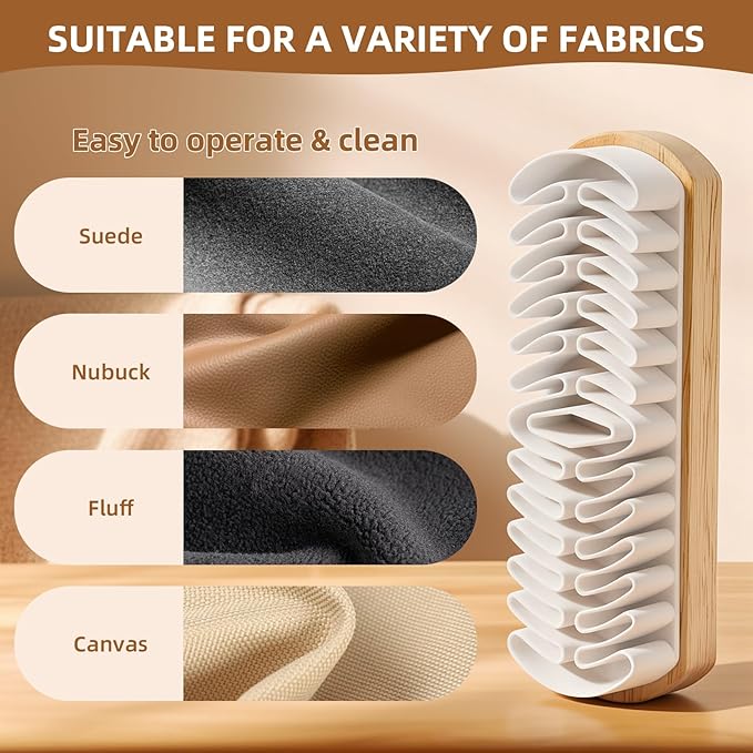 Suede Cleaner Brush 4 Pack, Gentle Daily Care Brush for Suede & Nubuck Shoes, Boots, Bags, Portable Cleaner Kit for Refreshing Nap and Lifting Surface Dirt