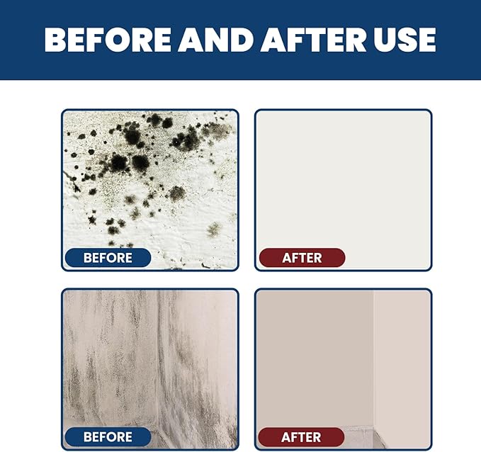 RAINPOT Mould Cleaner Spray Powerful Foam Cleaning Spray | Multi-Surface Fast-Acting Stain Remover for Kitchen, Bathroom, Wall and Tile Cleaning, No Scrubbing Required (1, 2.04oz)