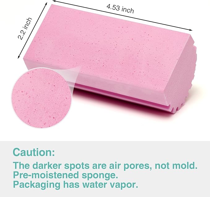 4 Pack Damp Dusting Sponge Duster, Dust Cleaning Sponge, Reusable Household Cleaning Sponge Tool for Blinds, floorboards, Fan Blades, Vents, Glass, Railings, Mirrors(Pink,Green,Yellow,Blue)