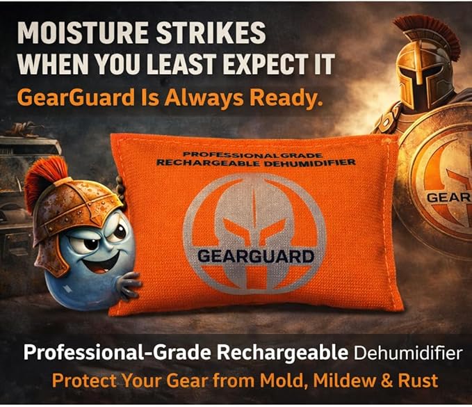 100g Professional Grade Rechargeable Dehumidifier - Desiccant (3-Pack) Moisture Absorbers for Storage Bins, Gun Safes, Cars, Boats, Closets and other valuables.