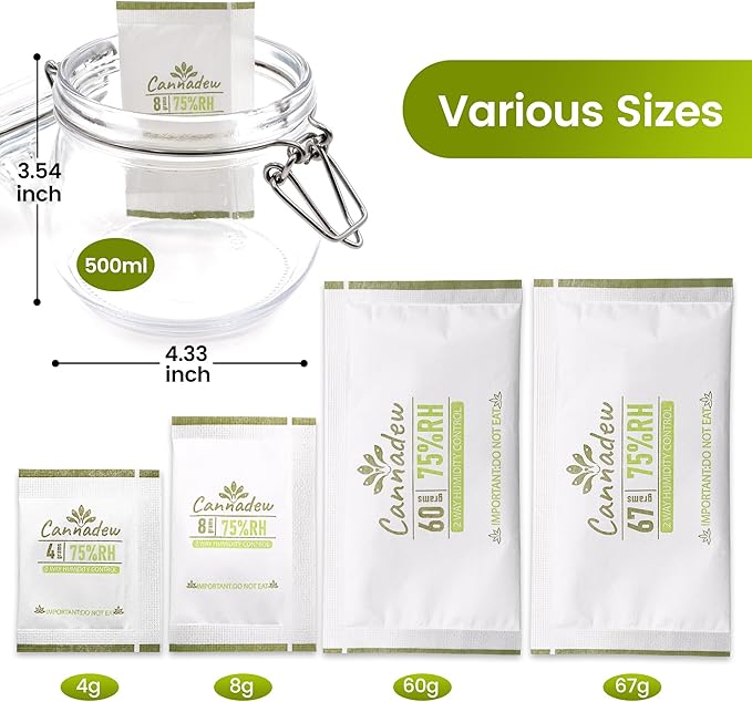 75% Two-Way Humidity Control Packets, 67g (5 Pack) – Moisture Absorbers & Hydration Packets for Storage
