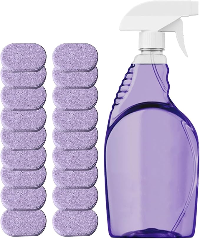 Kitchen Cleaner Spray, Splash Spray Cleaner Bottle with 18PCS Cleaning Tablets, Multi Purpose Kitchen for Oven Bathroom, Splash