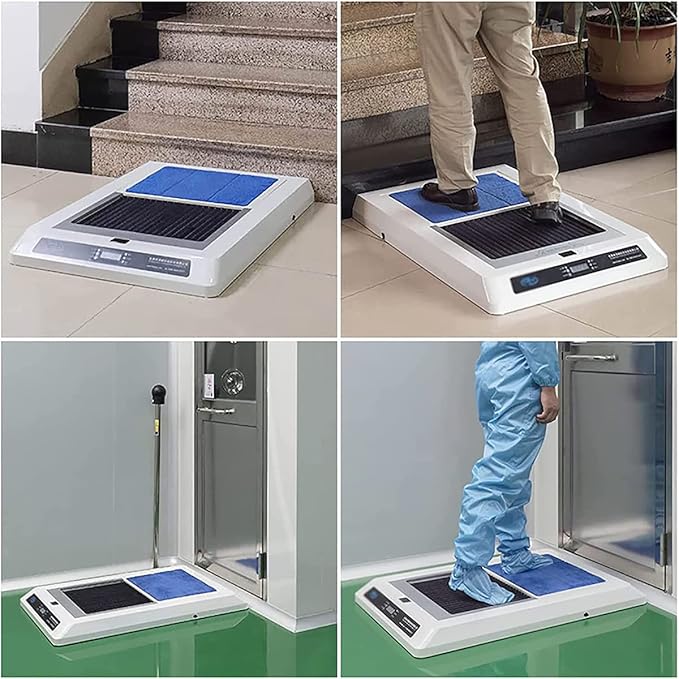 Shoe Cleaner Polisher, Sole Cleaning Machine, Entrance Shoe Brush Fully Automatic Dust- Workshop Cleaning, Deep Cleaning Without Leaving Traces, for Hotel Entrance Hall Sales Cente