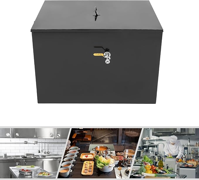 Commercial Grease Traps, 50lbs Capacity Professional Grease Interceptor, Stainless Steel Oil-Water Separator with 3-Layer Filter Structure, Under Sink Grease Trap Interceptor for Restaurant Kitchen