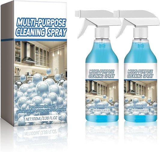 2026 Upgraded Splash Spray All-Purpose Cleaner Foam Tablets, Heavy-Duty Degreaser for Stove, Oven, Kitchenware, Grease & Grime Remover with Spray Bottle Kit(2)