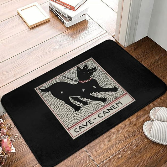 Cave Canem Durable Doormat Indoor Outdoor Entrance Door Mat Bath Rug Decorative Patio Garage Garden Kitchen Door Mats Porch Gifts Mats 24 x16 Inch