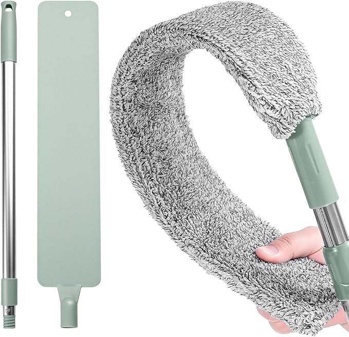 Sakerplus Retractable Gap Dust Cleaner, Artifact,Extendable Duster Cleaning Tool for Hard-to-Reach Areas, Reusable Washable Dusting Wand for Home,Ceiling,Blinds,Under Furniture