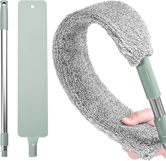 Sakerplus Retractable Gap Dust Cleaner, Artifact,Extendable Duster Cleaning Tool for Hard-to-Reach Areas, Reusable Washable Dusting Wand for Home,Ceiling,Blinds,Under Furniture