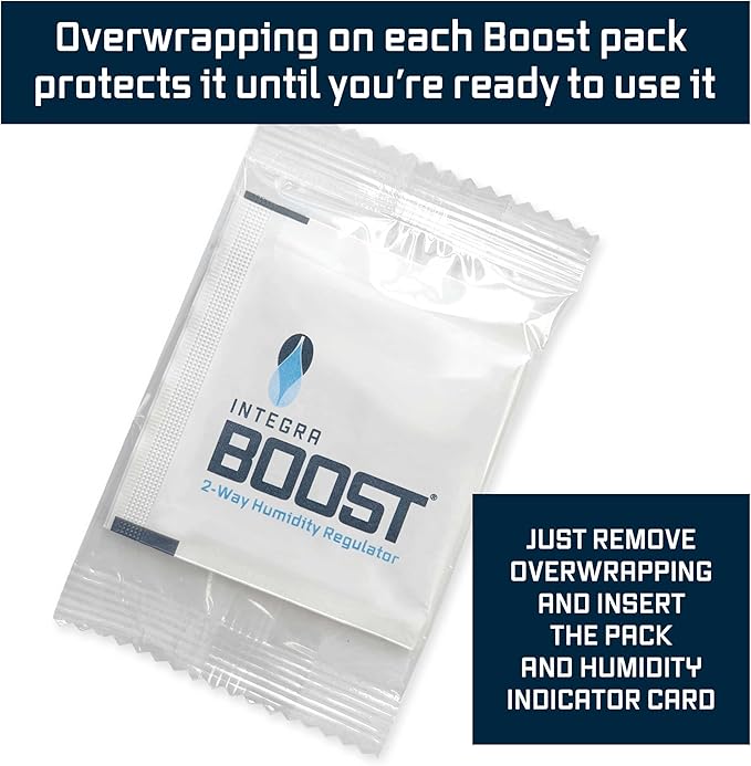 Integra Boost 2-Way Humidity Control Pack - Preserve Flavor & Control Humidity at 69% RH - Moisture Absorber for Herbs, Spices & More - Bulk Pack of 300 Individually Wrapped Packs (8 Gram Each)