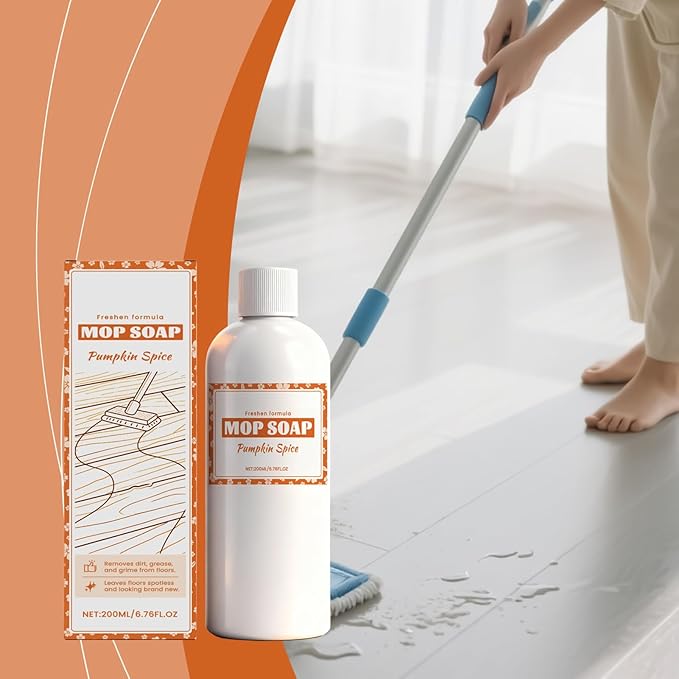 Multi- Floor Cleaner, 200ml Fresh Scent Solution, Cleaning Liquid with Gentle Formula, Floor Care Tool, Home Cleaner with Pleasant Fragrance, House Use for Bathroom and Kitchen