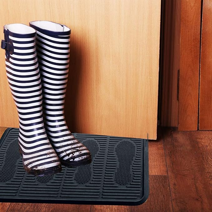 SafetyCare Rubber Shoe & Boot Tray - Multi-Purpose - 24 x 16 Inches - 1 Mat