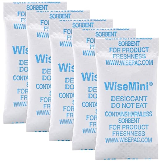 Wisesorb Silica Gel Packets, 0.5 Gram 2800 Silica Packets, Food Grade Dessicant, Dessicant Packs, Silica Gel for Food, Moisture Packets for Food Storage