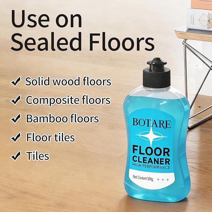 Floor Cleaner Liquid for Mopping, Household Deep Cleaning Solution for Wood,Hardwood,Tile,Laminate,Marble & Porcelain & Bathroom,Ocean Scent,17.6 Fl Oz Each(1 Bottle+1 Cleaning Cloth)