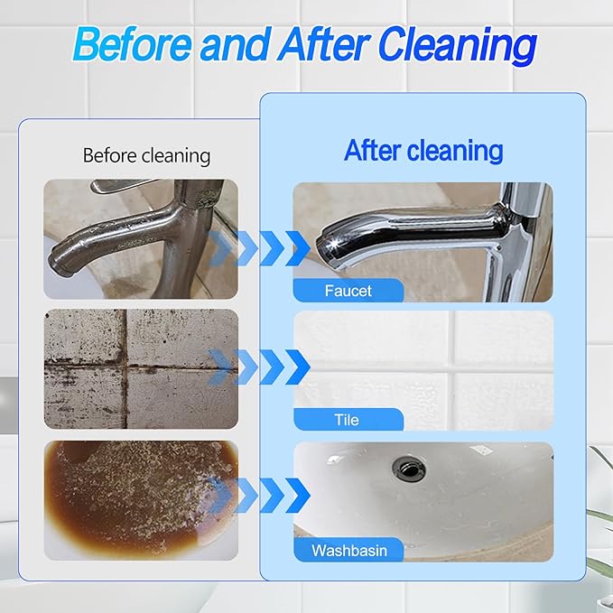 2026 New Bathroom Descaler Foam Cleaner, Multipurpose Bathroom Foam Cleaner Stubborn Stains Cleaner, Bathrooms Descaler Cleaner Spray, All Purpose Rinse Cleaning Foam for Bathrooms (3)