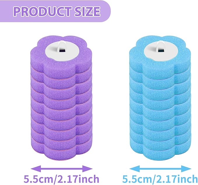 Disposable Toilet Brush Refills, Wall Mount Toilet Bowl Brush, Toilet Wand Refills with Extended Handle Cleaning Set, 360° Cleaning Toilet Brush Grip Suitable for Bathrooms (36 Refills)