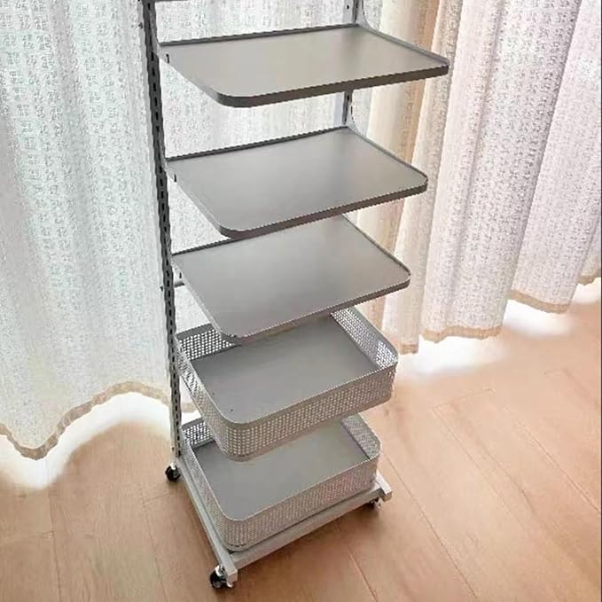 Kitchen Storage Rack nizer for Pots Pans and Lids Drawer and Cupboard Storage Solution with Corner Design for Large Capacity White