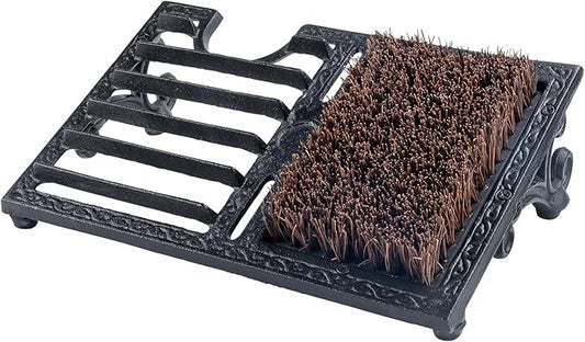 Cast Iron Boot Brush Scraper Outdoor，Heavy Duty Shoe Scrapers with Brushes, Boot Scrubber and Boot Cleaner Brush for Entryway, Garden, Farm
